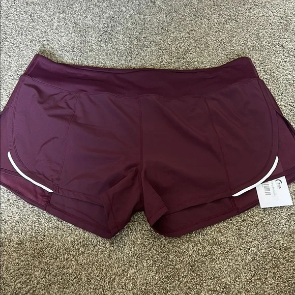 NWT ZYIA Plum Mesh Energy Shorts - Picture 1 of 3